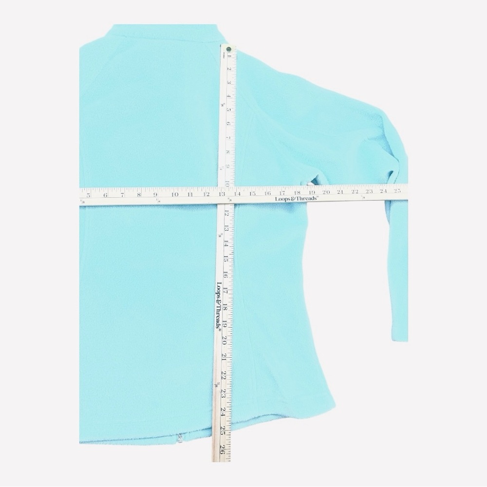 Columbia Light Blue Full Zip Fleece Jacket Women’s Size: Large - Picture 9 of 10
